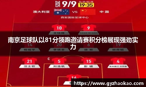 南京足球队以81分领跑邀请赛积分榜展现强劲实力